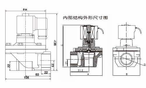 DMF-Z電磁脈沖閥結構圖